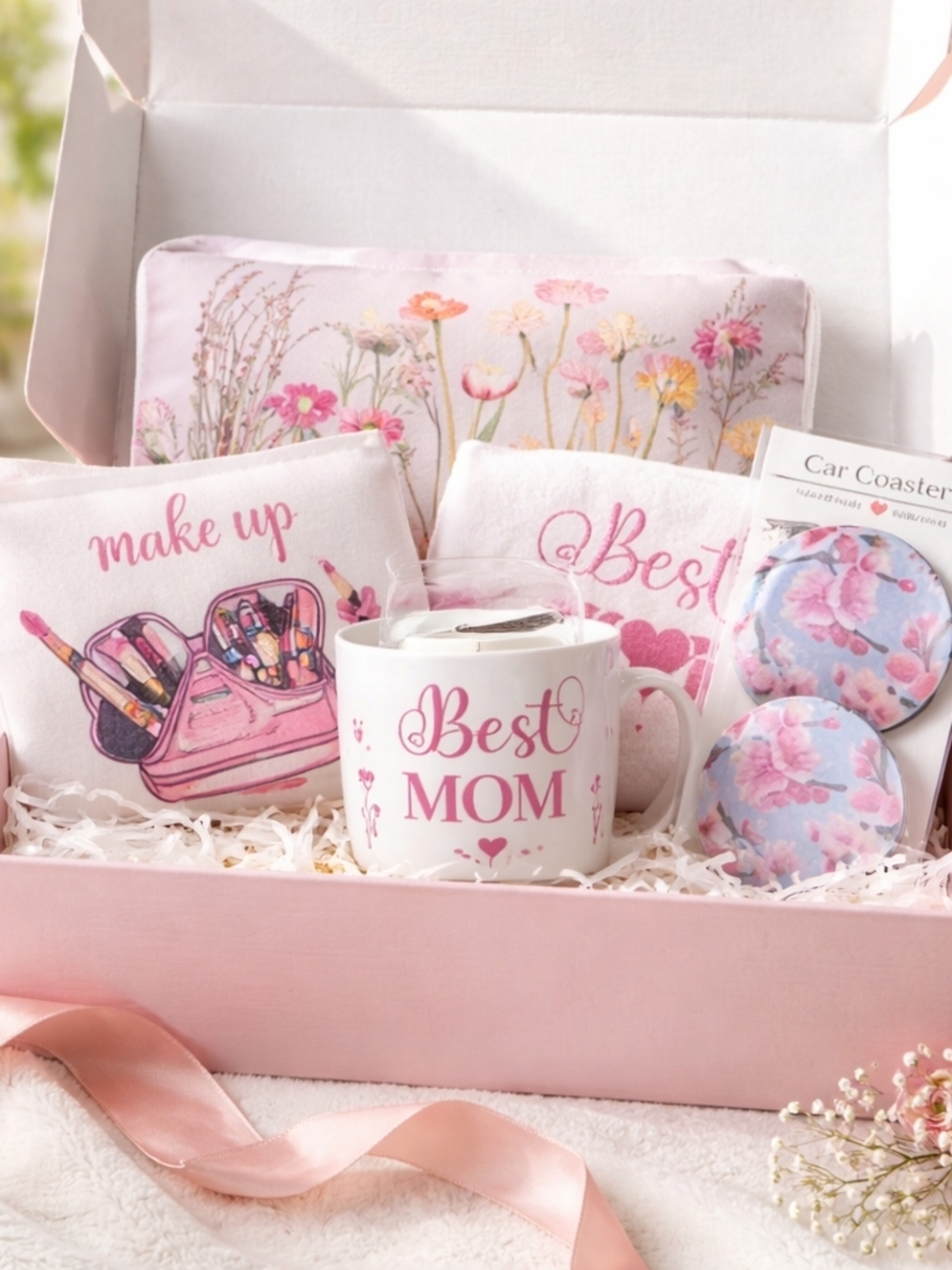 Best Mom Pink Floral Gift Box